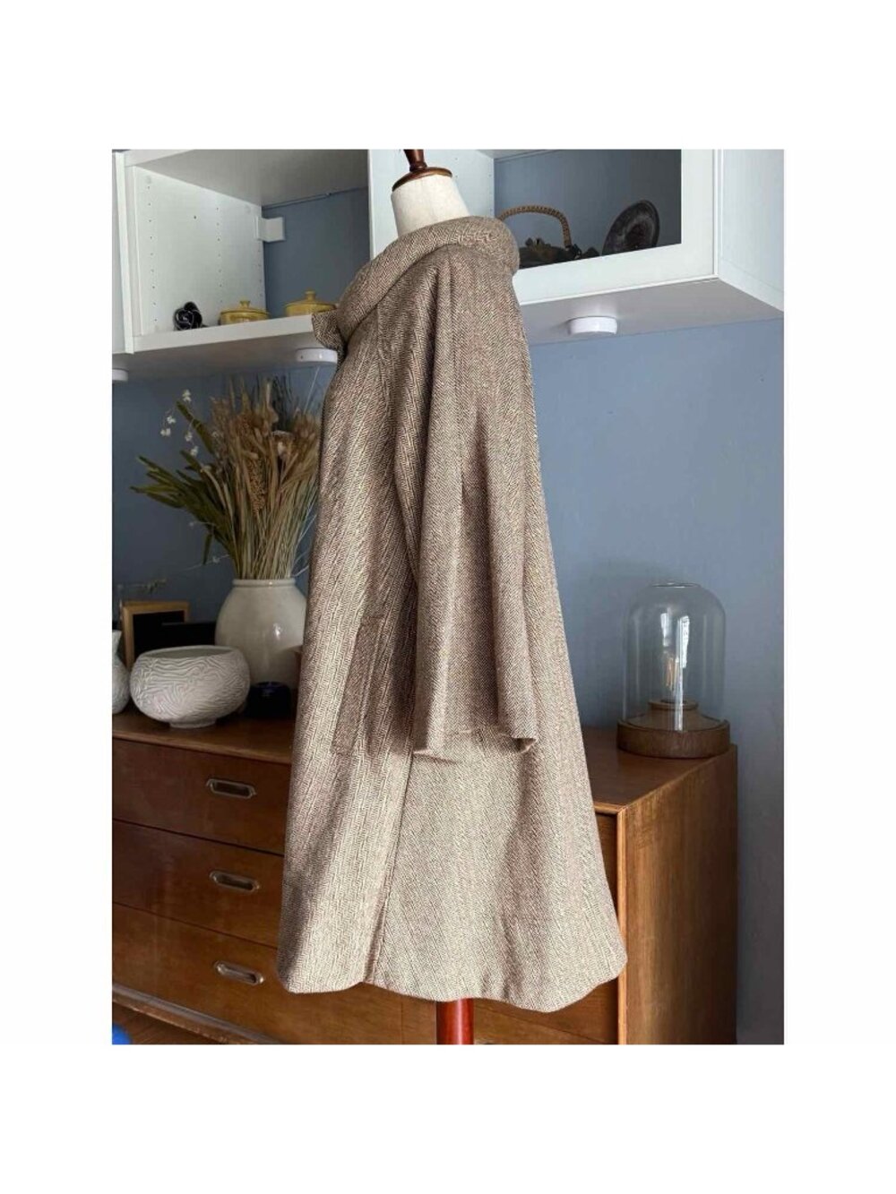 Design Today’s Herringbone Swing Coat Jacket Wool Blend Size S - Picture 3 of 7